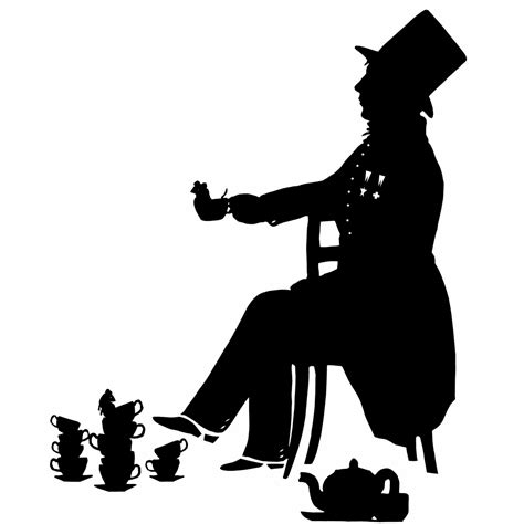 Here is a mad hatters hat template clip art file you can use to make a template of custom size or for using in your own digital media projects. Alice In Wonderland Silhouettes - ClipArt Best