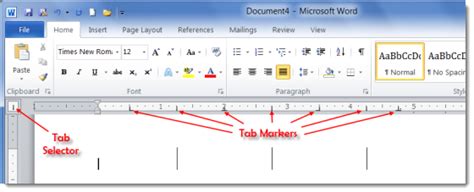 Setting Tabs Ms Word 2010 Tutorial