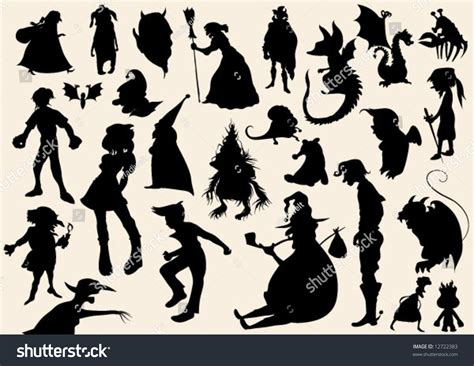 Fairytale Silhouettes Stock Vector Illustration 12722383 Shutterstock