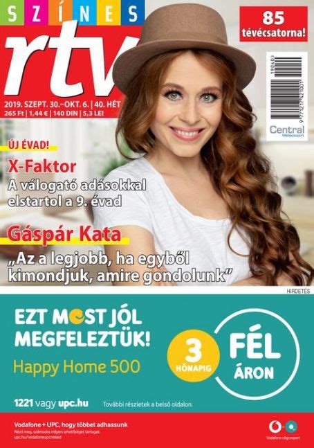 Kata Gáspár Szines Rtv Magazine 30 September 2019 Cover Photo Hungary