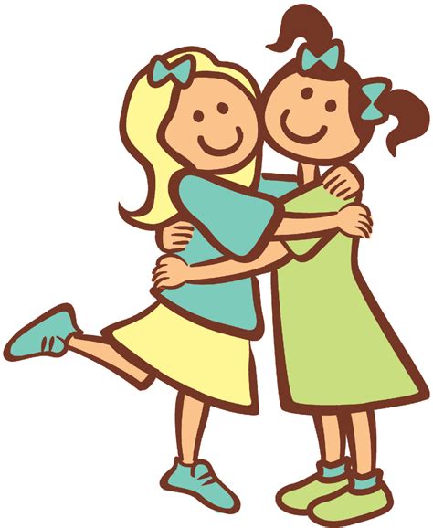 Cartoon Best Friends Hugging Clipart Best