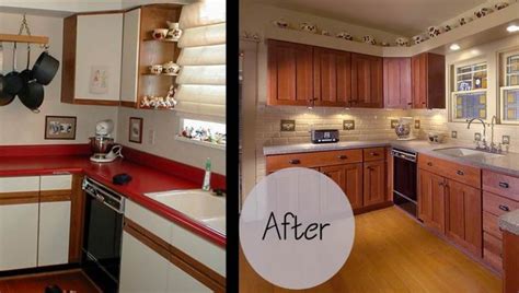 Then thoroughly scrub them with a 50/50 solution of household ammonia and water. kitchen cabinet refacing before and after photos - Google ...