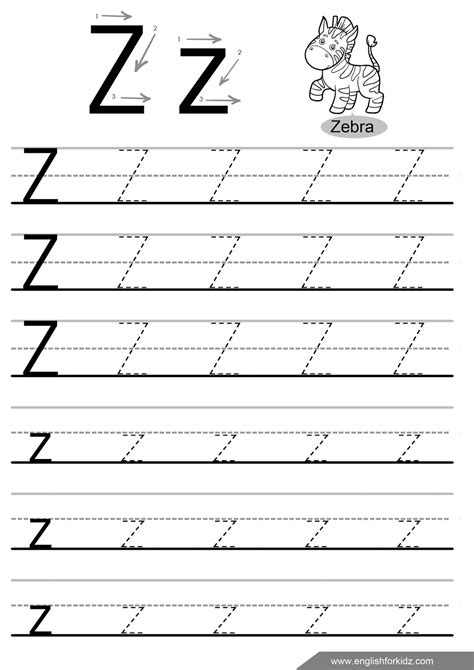 english  kids step  step letter tracing worksheets
