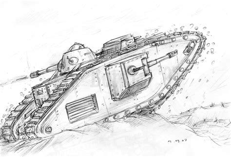 Mkv E Heavy Tank By Janboruta On Deviantart Tank Drawing Ww1 Tanks