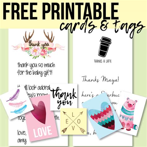 I would recommend printing them on cardstock for a little extra durability and structure. Free Printable Thank You Cards And Tags For Favors And Gifts!