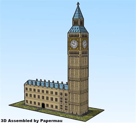 Papermau Easy To Build Big Ben Clock Tower Paper Model By Papertoyscom