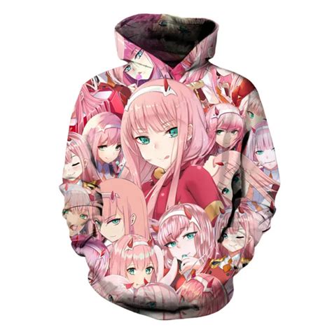 Soshirl Darling In The Frank Hoodies Hipster Anime Zero Two Hoody