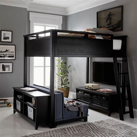 Loft Bed With Sofa Tv Rack Shelf Furniture Home Living Frames