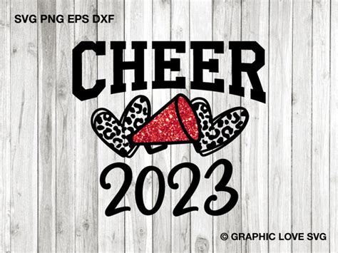 Cheerleader Senior 2023 Svg Cheer Leopard Red Glitter Etsy Canada