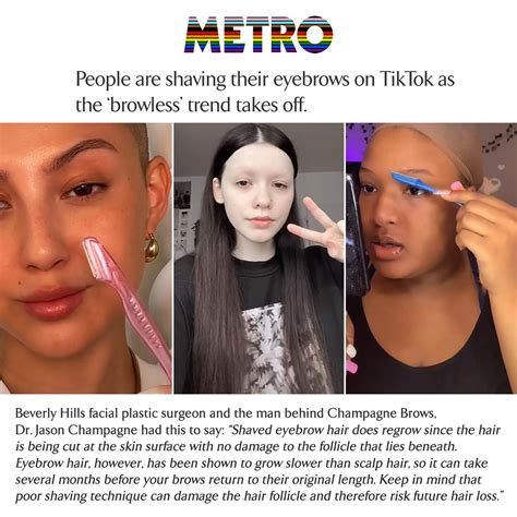 People Are Shaving Their Eyebrows On Tiktok As The ‘browless Trend