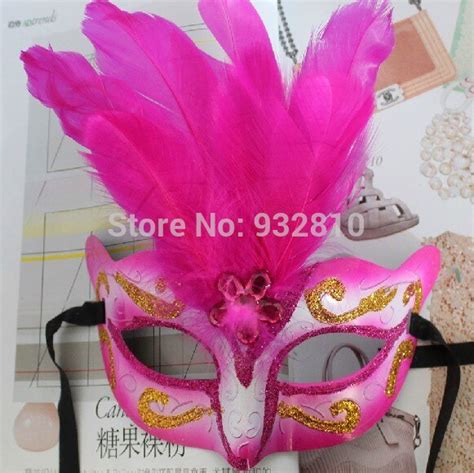 Cute Princess Wedding Mask Masquerade Mask Bright Feather Mask Creative