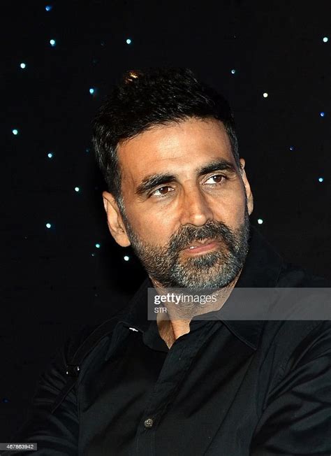 Indian Bollywood Actor Akshay Kumar Poses During The Unveiling Of