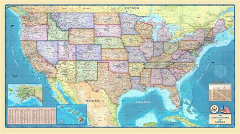 Usa Political Wall Map By Compart Maps Mapsales