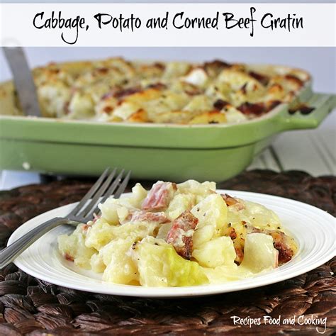 Patrick's day, serve your family and friends a delicious, simple to make (and freezer friendly) corned beef and cabbage casserole. Cabbage, Potato and Corned Beef Gratin
