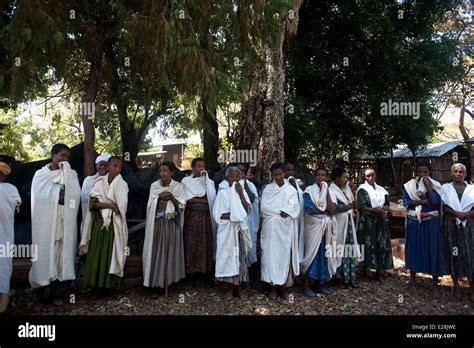 Women Attending A Burial They Belong To The Amhara Ethnic Group They Are Orthodox Christians