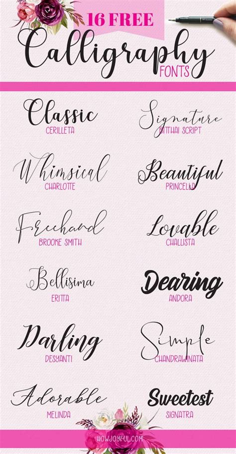 Top 16 Free Calligraphy Fonts And Hand Lettering In 2020
