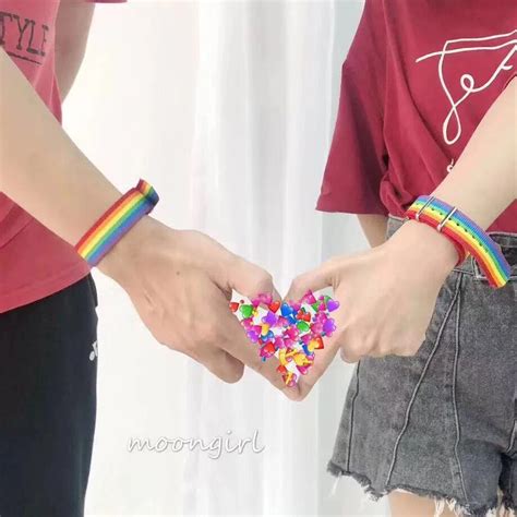 Nepal Rainbow Lesbians Gays Bisexuals Transgender Bracelets For Women Girls Pride Woven Braided