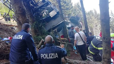 A cable car taking visitors to a mountaintop view of some of northern italy's most picturesque lakes plunged to the ground sunday, killing at least nine people and sending two children. Mottarone cable car crash: 'Loud hiss' heard before tragedy in northern Italy - as five-year-old ...