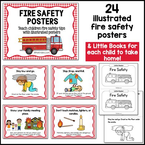 Fire Safety Picture Word Cards Prekinders