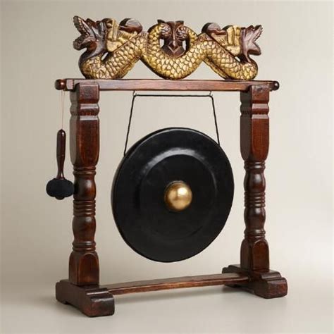 Large Wooden Indonesian Gong Gong Gongs Wooden