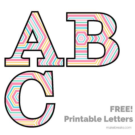 Free Printable Individual Alphabet Letters Artbyjean Paper Crafts