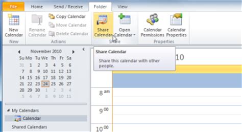 For example, viewing the current calendar month gives you a clear display of your appointments, meetings and tasks for the work ahead. Sharing calendars - Outlook 2010 & 2013