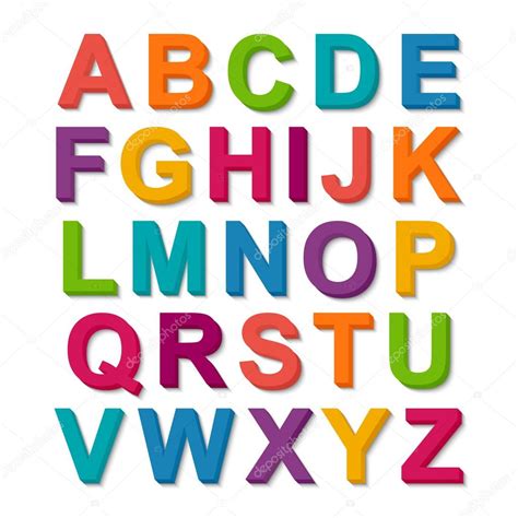 Set Of 3d Colorful Alphabet — Stock Vector © Alexdndz 69061243