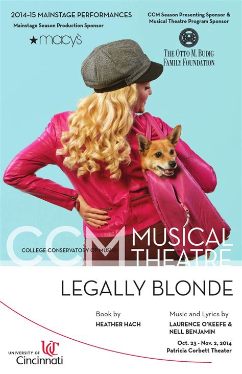 Ccms Mainstage Series Presents Legally Blonde By Ucs College