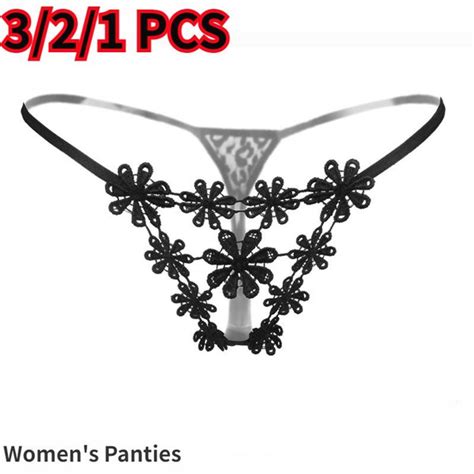 3 2 1 sexy lace panties underwear for women sexy flower panties g string embroidery flowers