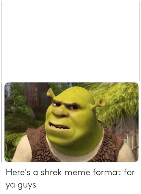 Shrek Meme Face Template