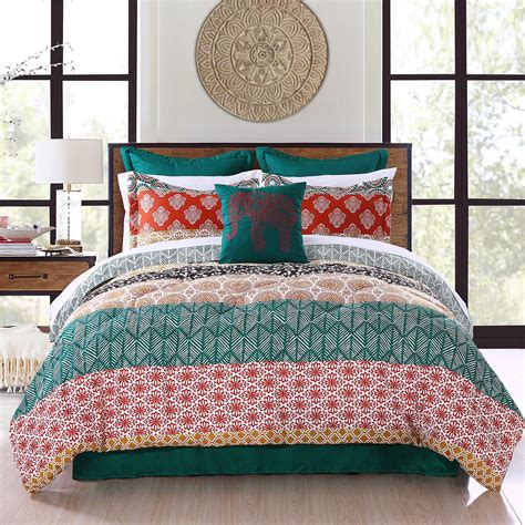 Bohemian Stripe 7 Piece Comforter Set By Lush Decor
