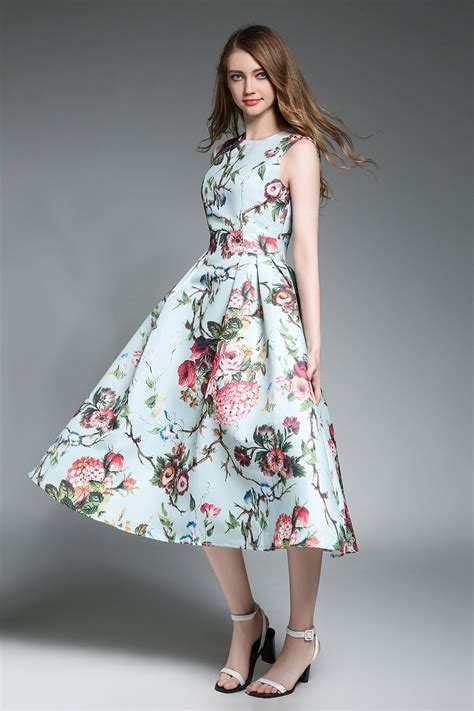 Womens Floral Midi Dress Clothes For Women Floral