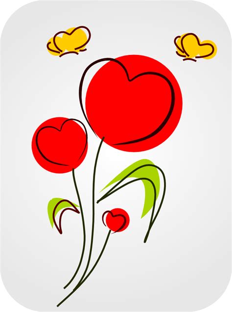 Learn how to draw flowers and hearts pictures using these outlines or print just for coloring. OnlineLabels Clip Art - Flowers With Hearts