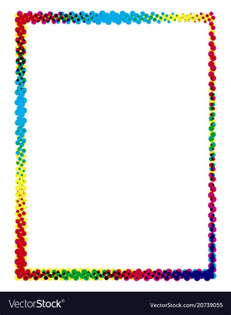 Colored Frame With Dots Royalty Free Vector Image