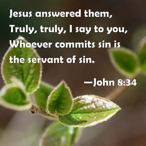 John Jesus Answered Them Truly Truly I Say To You Whoever Commits Sin Is The Servant Of