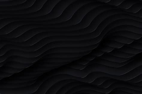 Free Vector Black Wavy Shapes Background