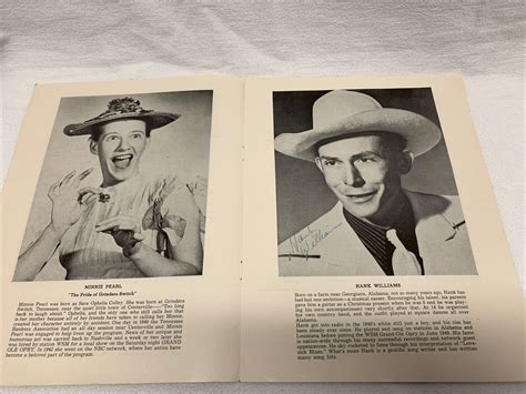 Grand Ole Opry Souvenir Program Vintage Hank Williams Sr Ernest Tubb