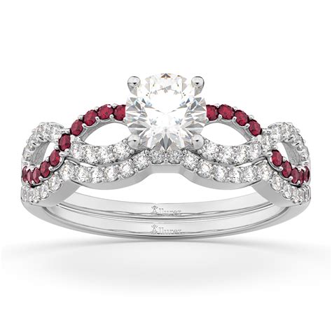 Ruby Diamond Wedding Ring Sets