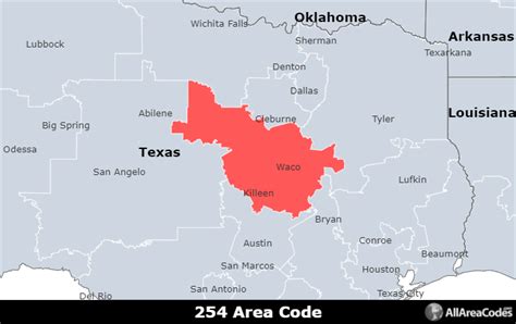 254 Area Code Location Map Time Zone And Phone Lookup