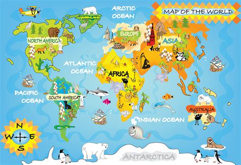 Kids World Map Within World Maps For Pix Gallery World Map