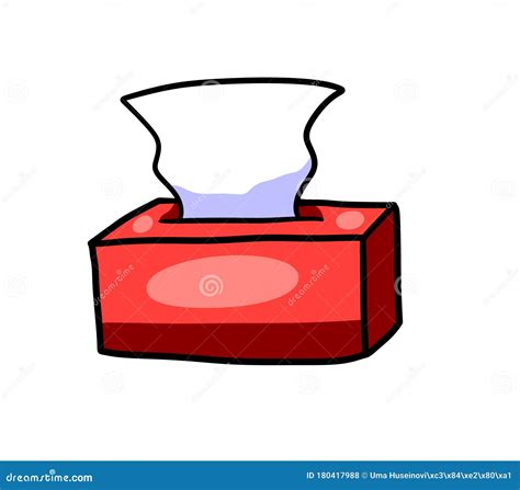 Cartoon Red Box Of Tissues Stock Illustration
