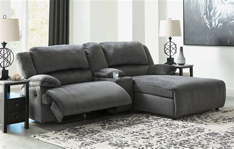 Clonmel Charcoal Small Modular Reclining Sectional By Signature Design