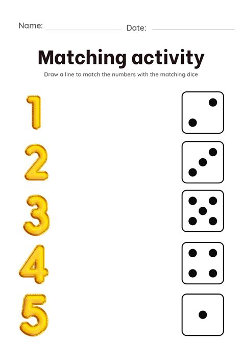 Free Number Matching Activity • Teacha