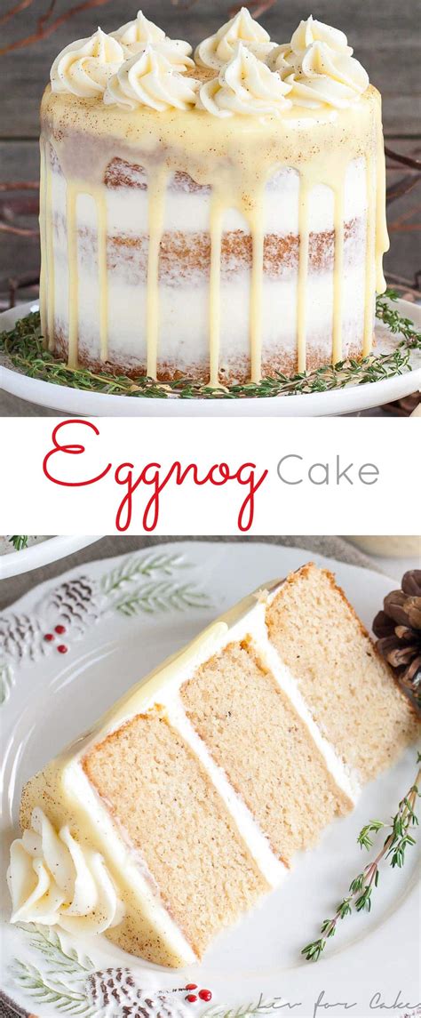 Beat at low speed of electric mixer until moistened. Spiked Eggnog Cake - Liv for Cake