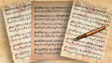 to write music notes pen score vintage