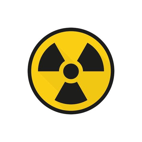 Premium Vector Colored Icon Radiation Warning Yellow Sign Flat