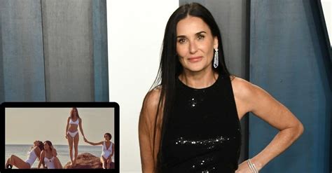 Demi Moore Stuns In Matching Labor Day Weekend Suits With Daughters