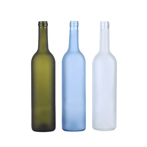 Custom empty 750ml glass liquor bottle vodka glass bottles frosted wine ...
