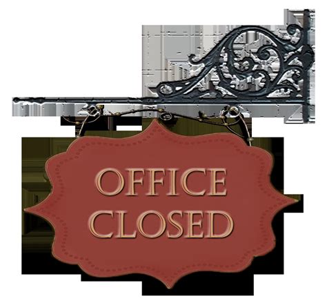 Office Closed Sign Template Peterainsworth