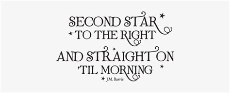 Second Star To The Right Whimsical Wall Quotes Decal Peter Pan